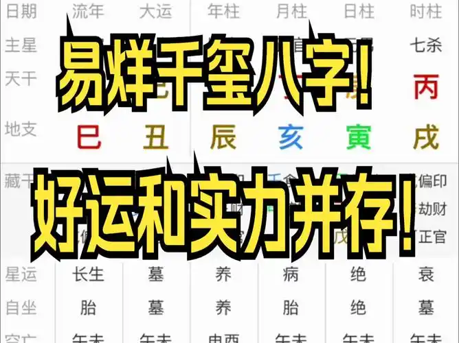 易烊千玺八字 有活有运!无敌的四字弟弟!