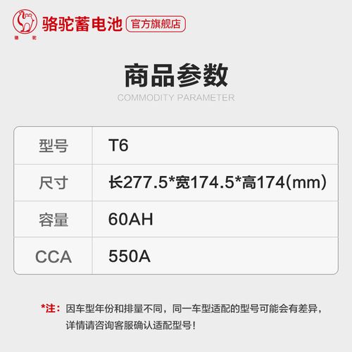 骆驼汽车电瓶t660ah适配吉利博越福特福睿斯福克斯蓄电池