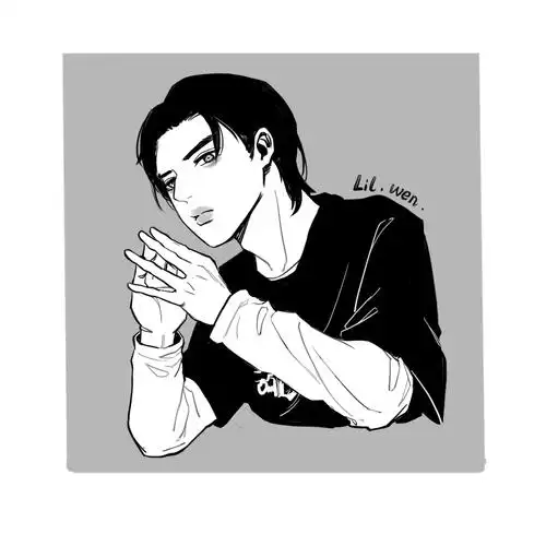 背头头像男生图片卡通