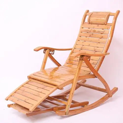 湘博竹摇椅躺椅折叠椅子老人逍遥椅成人午休懒人阳台家用摇摇睡椅