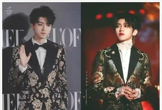 同样穿花西装可爱的王俊凯成熟的蔡徐坤你更喜欢谁