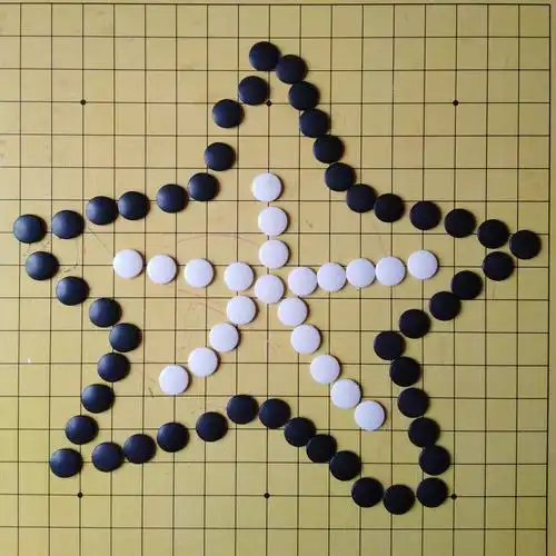 豆豆用棋子在棋盘上摆出了各种动物卡通.留住童年的记忆与创意的乐趣.