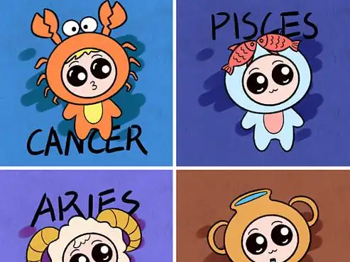 卡通可爱q版十二星座