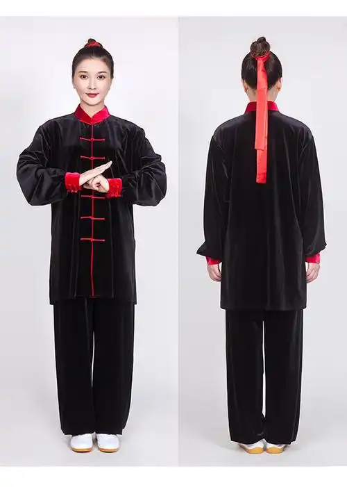 武极堂秋冬季太极服云太极太极服女2022新款高端金丝绒太极拳练功服装