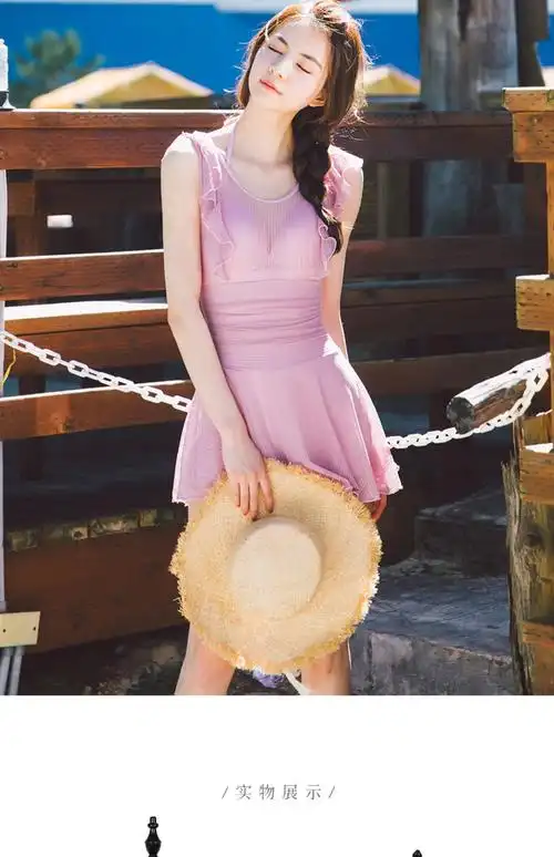 20元券耐浪新款镂空蕾丝连体裙式泳衣用券108元包邮