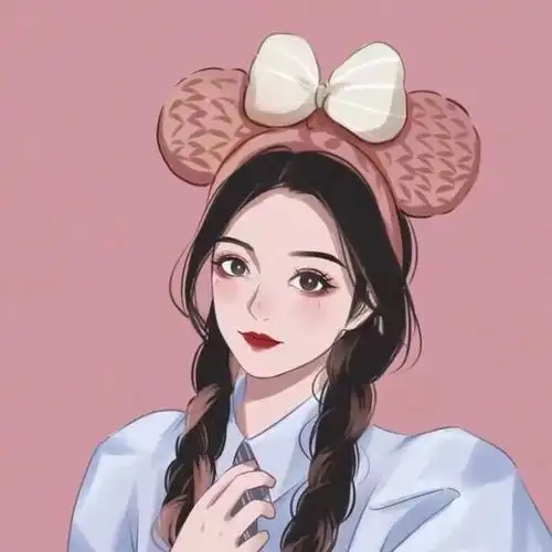 手绘闺蜜女生动漫头像系列