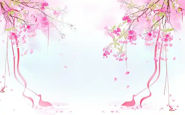 古风浪漫花朵花卉护肤化妆品樱花粉色原创插画素材