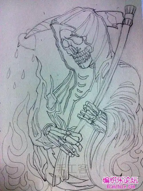 死神简笔画死神简笔画图片死神来了简笔画教程 关于死神的简笔画画法