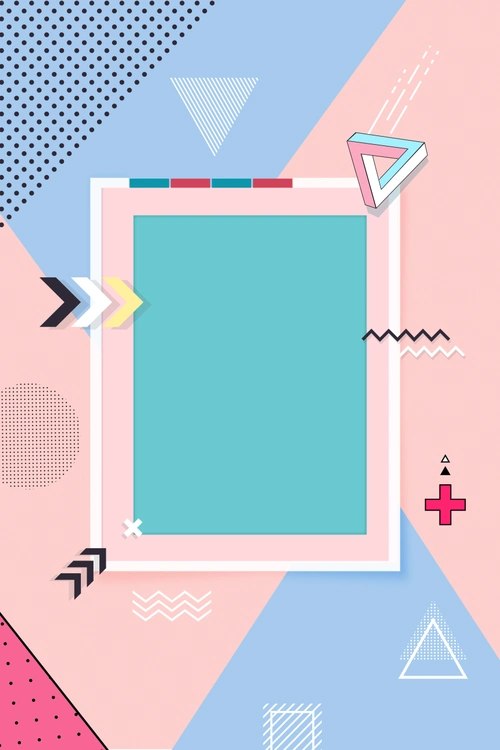 时尚大气简约几何图形海报背景