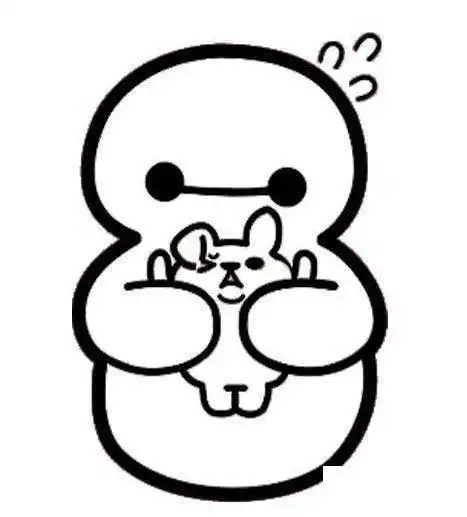 卡通呆萌小兔子简笔画图片可爱呆萌动物简笔画超级简单的动漫人物简笔