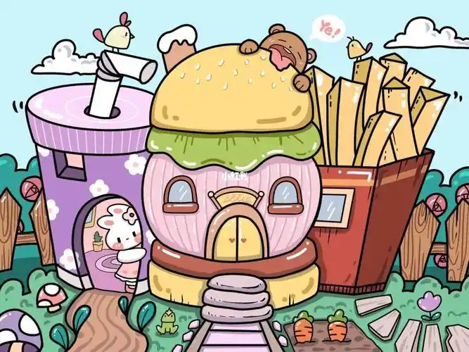 汉堡图片简笔画汉堡图片简笔画涂色