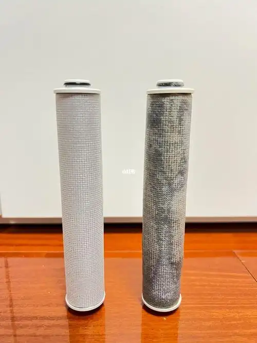 花洒滤芯使用前和使用后