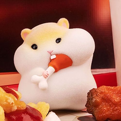 超萌吃货仓鼠克拉克手办可爱呆萌公仔桌面摆件动物盲盒 指定款:泰德