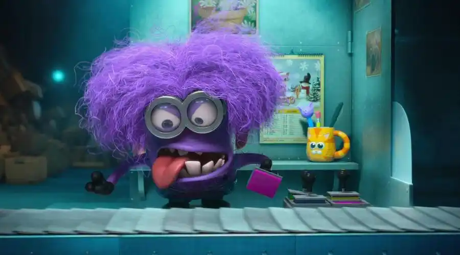 小黄人因意外变异成紫毛怪,看见什么就吃什么,就连小猫都不放过