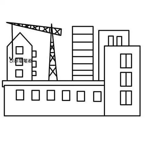 可可简笔画建筑物