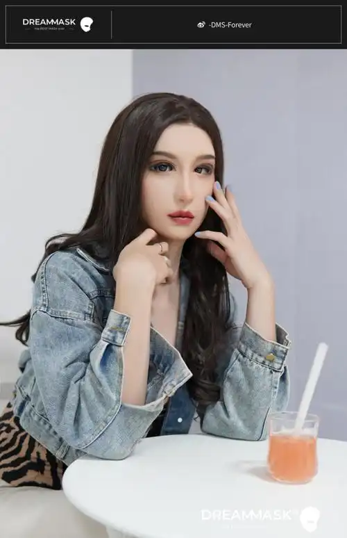 dms面具琉璃女神特别妆容硅胶头套连胸变装伪娘女装大佬伪街 小胸普通