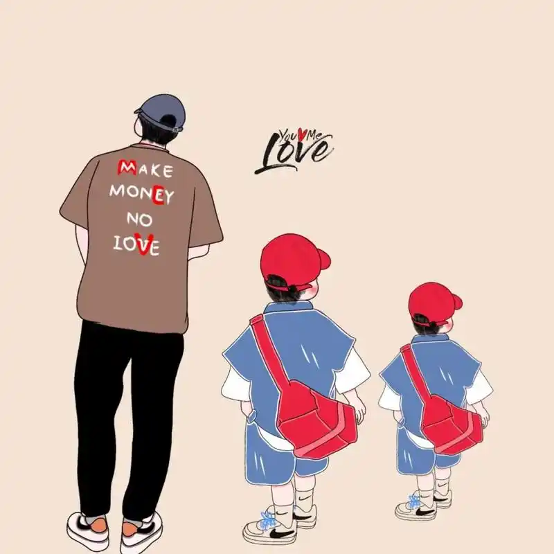 一家四口头像亲子三人两个儿子 不是我吹,两个儿子的我,以后大儿子买