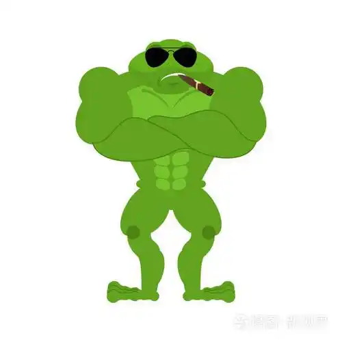青蛙强酷认真蟾蜍抽雪茄表情符号严格的阿努兰矢量插图