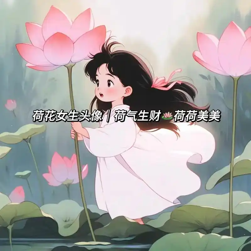 好运女生荷花头像|荷气生财 荷荷美美.#女生头像 #古风头像 - 抖音