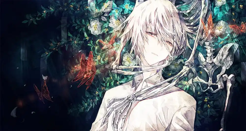 动漫人物插画分享——帅气的白发少年郎