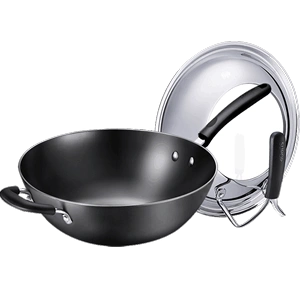 苏泊尔铁锅炒锅不生锈老式平底铁锅无涂层多功能炒菜锅电磁炉32cm