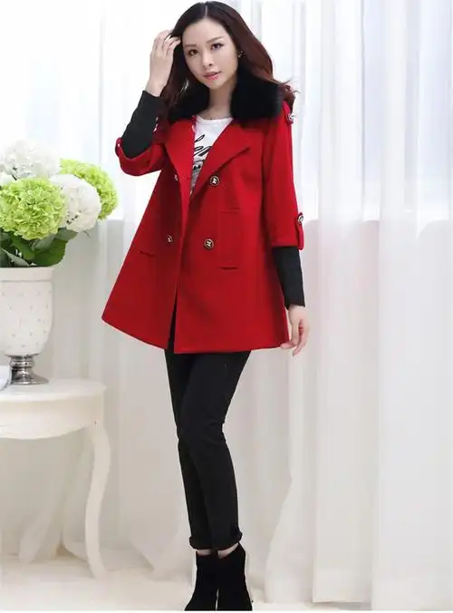 [名品特卖]· 莱尔诗琦新款韩版毛呢外套女