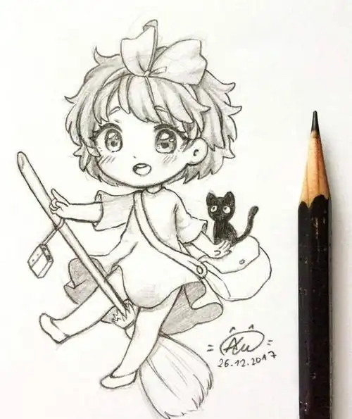 软萌可爱的卡通人物线稿,太好看了,画风超棒