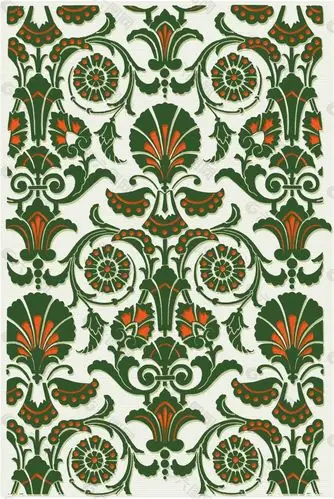 墨绿色时尚复古花纹图背景