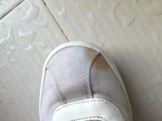 织物面料白鞋,被不明污渍渲染,用洗衣粉洗洁精84都没用,到超市看有
