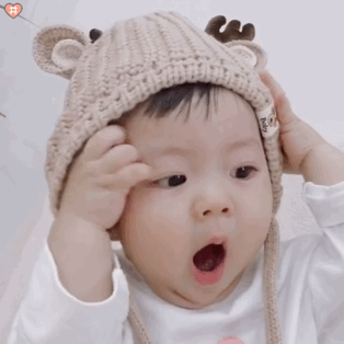 萌娃丸子妹表情包动图挠头系列合集①