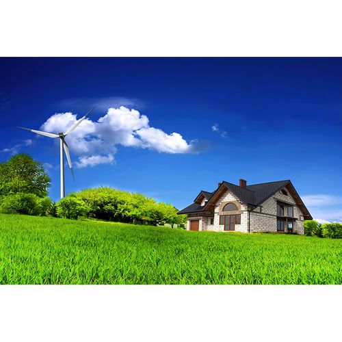 千奇梦草原风景海报墙纸画自粘草地蓝天壁纸客厅沙发背景墙装饰画 乳