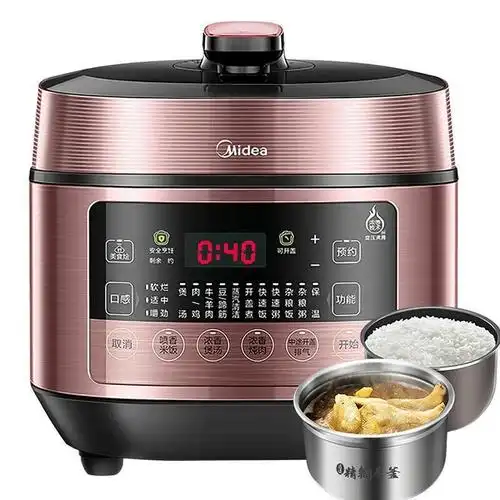 美的电压力锅myyl50p6635升双钢胆ih电磁加热电压力煲浓香变压电高压