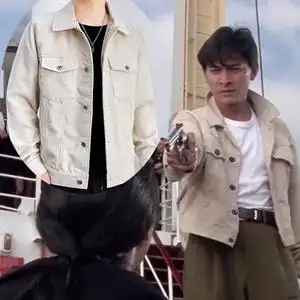 天若有情华刘德华抖音同款工装灯芯绒早秋修身夹克衣男装长袖外套