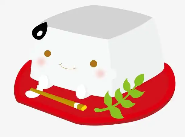 矢量卡通白豆腐素材图
