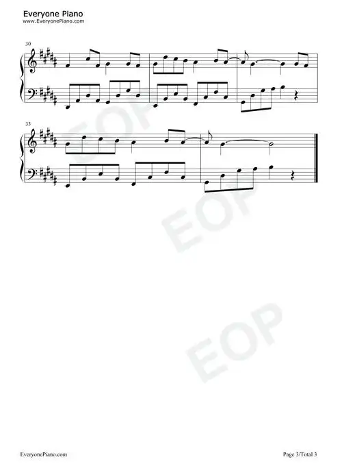 美人画卷-时光怎不经一生浮浮沉沉已半生-抖音歌曲五线谱预览3