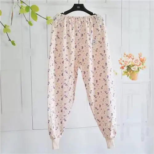 保暖线裤女士秋裤单件纯棉薄款衬裤加肥加大中老年妈妈宽松打底裤