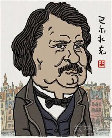 简笔画巴尔扎克