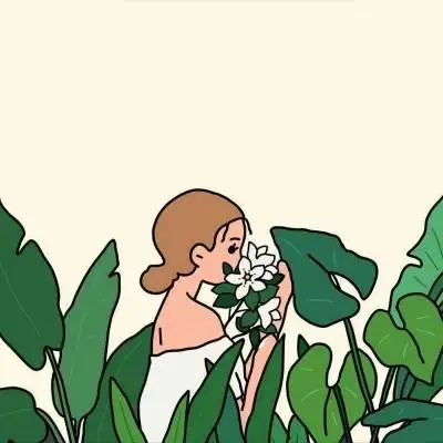 冷澈微信女生头像森系小清新插画林知晚