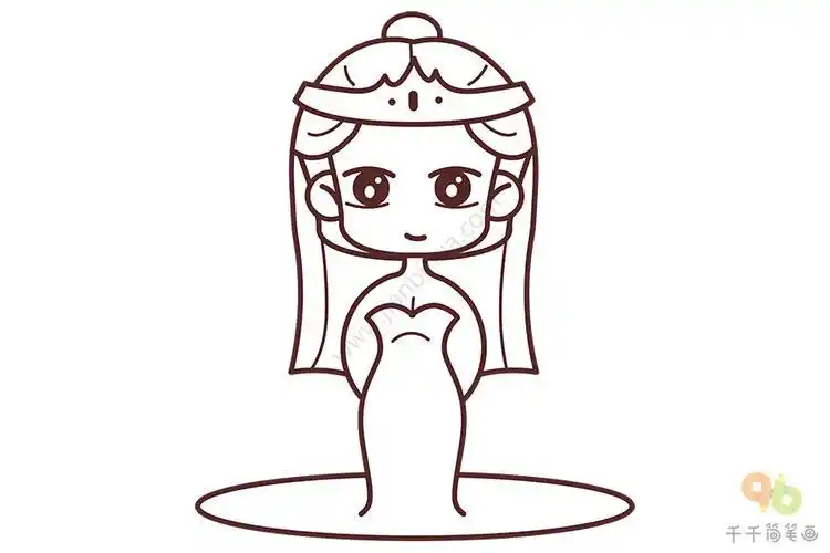 简单的新娘简笔画