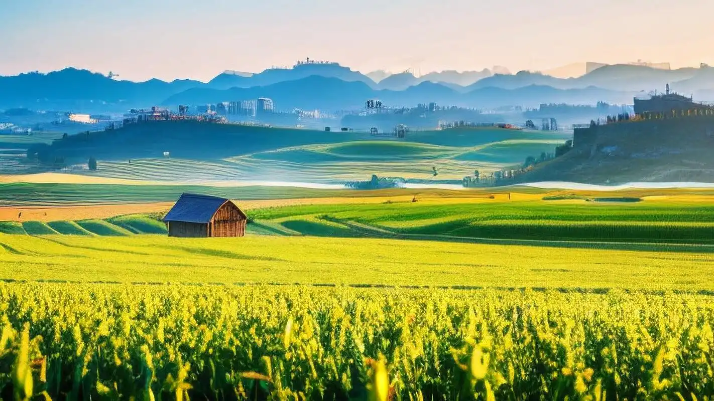 秋日麦田壁纸94,温暖你的屏幕 秋天,是丰收的季节,也是麦田最美的