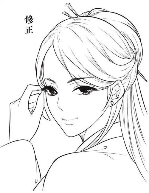 人物简笔画教程魏晋少女简笔画古人长发古风侧颜简笔画女古风女子侧面