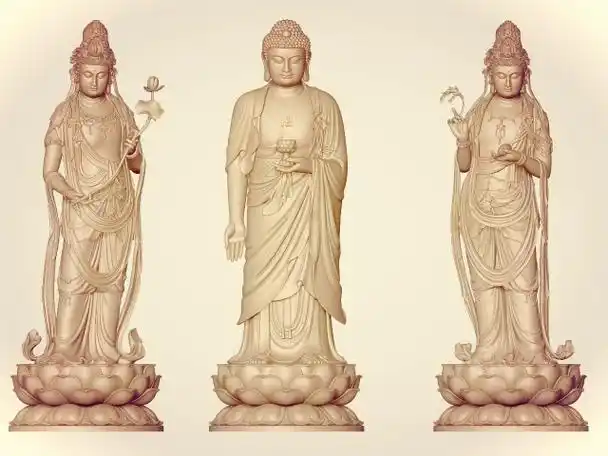 西方三圣3d建模模型打印stl文件三维立体图雕刻图圆雕图工艺zb