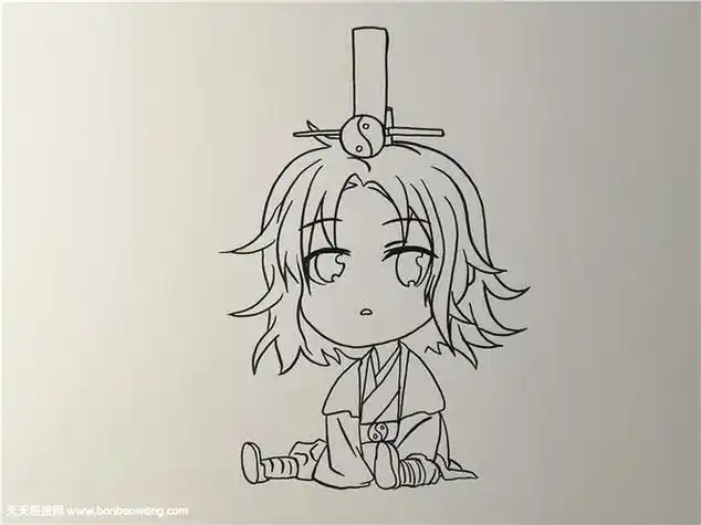 王权富贵简笔画全身