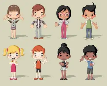 卡通儿童.可爱的孩子们照片