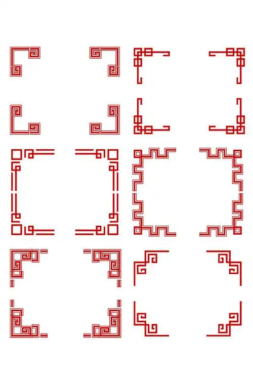中式边框中国风花纹纹理装饰边框