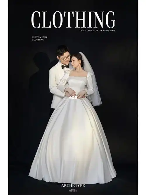 阜阳婚纱照最经典的黑背景配白婚纱07