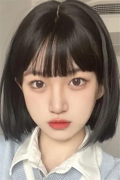 假发女 短发仿真全头套式逼真人发 中 短发适合圆脸锁骨自然真发发型