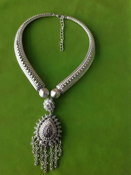 新款特色民族风百搭苗银项圈吉祥首饰时尚项链舞蹈演出配饰品