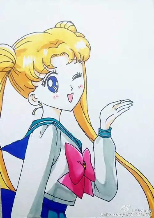 美少女战士简笔画图片水冰月漫画教程图片彩色美少女战士怎么画