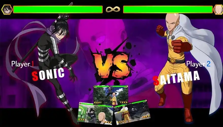 【一拳超人】埼玉vs索尼克 但是有血条